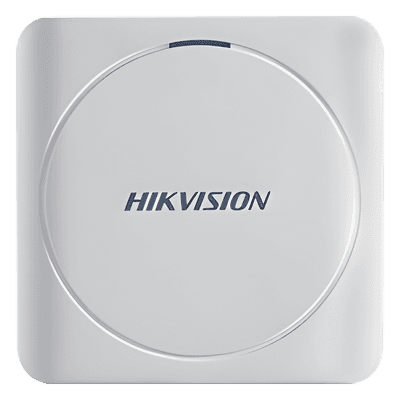 Lector de Tarjetas PROX / EM 125 kHz / Wiegand W26/W34 / IP65 / 12 VDC / Compacto DS-K1801E HIKVISION