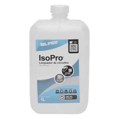 Alcohol Isopropílico / Evaporación Rápida / Capa Anti-Polvo / Envase 1000 mL / Aplicación 15-20 cm ALCOHOL SILIMEX