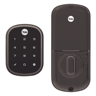 Cerradura electrónica con teclado / Color bronce / Semiempotrada / Backset ajustable 60-70 mm / Puertas 35-57 mm (1.38-2.24 pulg) / 25 usuarios PIN / Grado ANSI/BHMA 2 89386 YALE-ASSA ABLOY