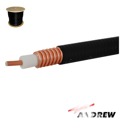 Cable Coaxial Superflexible / 1/2 Pulgada / 50 Ohms / Cobre Corrugado / Carrete 305 m (1000 ft) FSJ4-50B/1000 ANDREW / COMMSCOPE