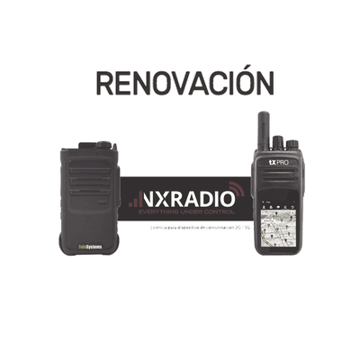 Renovación de Licencia / Anual / Radios Android NXRADIO / Compatible NXPoC130, TE320, RG360, RG750, M5, M6L RENOVACIONNXRADIOTERMINAL NXRADIO