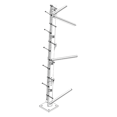 Escalera de Torre / 3 m (9.8 ft) / Peldanos Tipo Perno / Seccion Soldada / Secciones 13 a 21 TRY-ST-STEPW Trylon