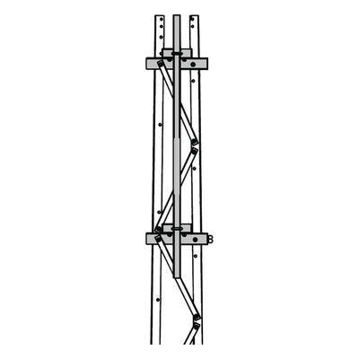Mástil para Torre / 2-3/8" / 1.8 m (5.9 ft) / Secciones 1 a 3 / Montaje en Cara TRY-ST-FMU13 Trylon