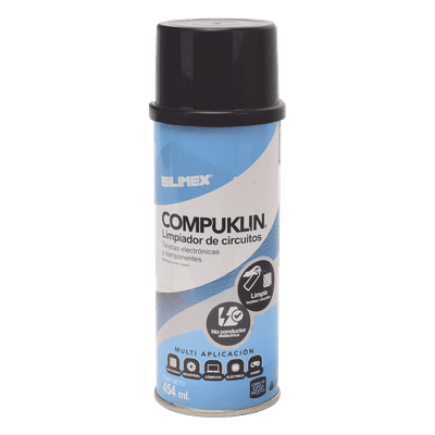 Limpiador Dieléctrico en Aerosol / 454 ml / Desengrasante para Circuitos / Rápida Evaporación / Sin Residuos COMPUKLIN SILIMEX