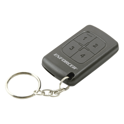 Transmisor tipo llavero / 4 canales / 315 MHz / Compatible con receptores SK-910R4Q / 1.25x2.19x0.31 pulg (31.5x55x8 mm) SK-919T4-GNQ ENFORCER SECOLARM
