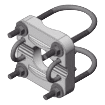 Montaje para antenas direccionales / Doble abrazadera / Mástil 0.5' a 0.84' OD / Antena 1.25' a 2.4' OD / 4' de longitud / 2 lbs BWC-1001 PCTEL