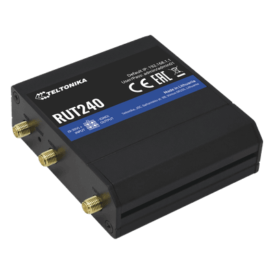 Router LTE, Slot para SIM, 2 puertos Ethernet 10/100 Mbps, Wi-Fi 2.4 GHz, Interfaz Amigable, Bandas B1, B2, B3, B4, B5, B7, B8, B28 RUT240 TELTONIKA