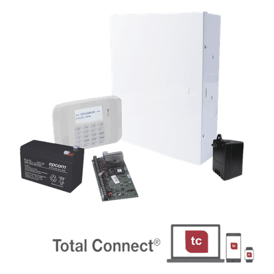 Panel de alarma VISTA-48LA / teclado alfanumérico con receptor RF / batería 12 V 9 Ah / transformador 16.5 Vca / gabinete VISTA48LANTB8AH HONEYWELL HOME RESIDEO