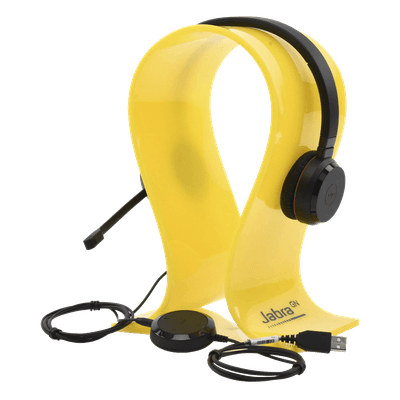 Auricular Profesional / Cancelación Pasiva de Ruido / Conexión USB y 3.5 mm / Micrófono con Cancelación de Ruido / Control de Llamadas con LED / Plug and Play EVOLVE-30-DUO-MS JABRA