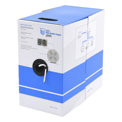 Bobina de Cable UTP Cat5e para Exterior / 305 m (1000 pies) / 24 AWG / 6.2 mm / Certificado UL / 100% Cobre / Sin Blindaje PRO-CAT5-EXT-LITEW LINKEDPRO BY EPCOM