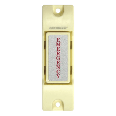 Botón de Emergencia / Contacto SPST 0.5A @ 12V DC / NA/NC Seleccionable / Montaje Superficie / Uso Interior SS-075CQ ENFORCER SECOLARM