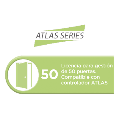 Licencia de control de acceso / 50 puertas / Software embebido vía navegador / Compatible serie Atlas ATLASAC50 ZKTECO