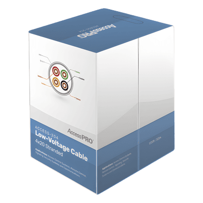 Bobina de Cable / 1000 Pies (305 m) / 4 Conductores / Calibre 20 AWG / Cobre Trenzado / FRPVC Anti-Flama CM ACCESS-204 ACCESSPRO