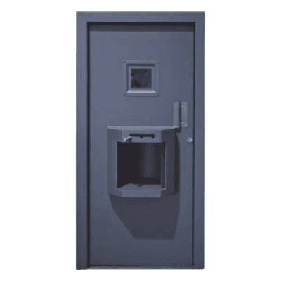 Puerta Combinada Balística / Nivel IV AK47 y Granada / Acero Estructural / Ventana 28x28 cm / Roto-Transfer 40x40 cm / 0.90x2.10 m (3x7 pies) PROCOMBN4B ACCESSPRO