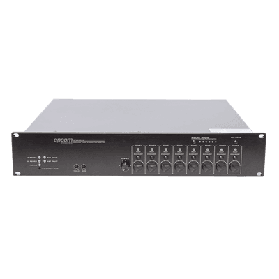 Controlador de Extensión de Evacuación por Voz / 8 Zonas / 500W / 19 Unidades en Cascada / 6 Entradas de Audio / Monitoreo Automático de Bocinas SF-6200MS EPCOM PROAUDIO