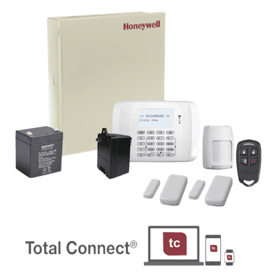 Kit VISTA-48 / teclado+receptor 6162RF / 2 contactos 5800MINI / 1 PIR 5800PIR / control remoto / hasta 48 zonas / 3 particiones VISTA48-RF-MINI HONEYWELL HOME RESIDEO