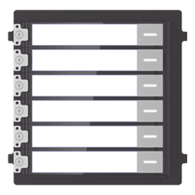 Módulo de Botones para Videoportero Modular / 6 Botones / Montaje Empotrado o Superficie / IP65 / Consumo 2 W