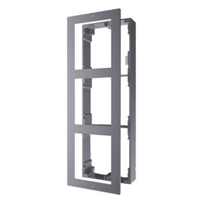 Base de Montaje para Videoportero IP / 3 Módulos / Superficie / Aluminio Anticorrosión / -40°C a +60°C (-40°F a 140°F) DS-KD-ACW3 HIKVISION