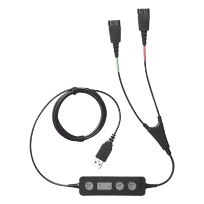Cable de Entrenamiento USB/QD / Conexión Dual / Control de Llamadas Integrado / Tecnología SafeTone / 2.62 pies (0.8 m) LINK-265 JABRA