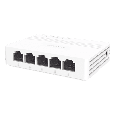 Switch Gigabit No Administrable de Escritorio con 5 puertos 10 / 100 / 1000 Mbps / Diseño Compacto y Estetico DS-3E0505D-E HIKVISION