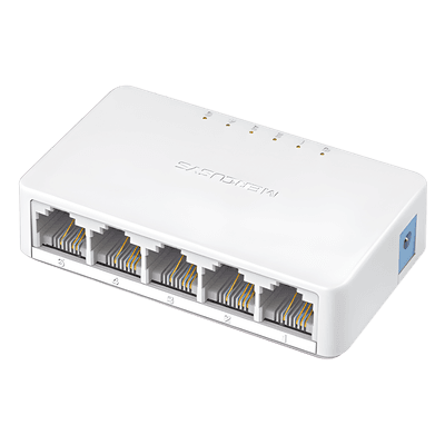 Switch de Escritorio / 5 Puertos 10/100 Mbps / Capacidad de Conmutación 1 Gbps / Sin Ventilador / Plug and Play MS105 Mercusys