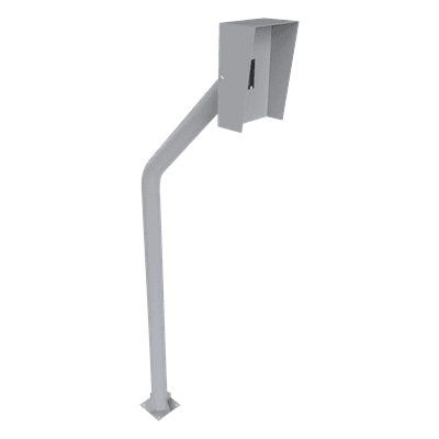 Base Tubular para Lectora RFID / Acero Calibre 14-16-18 / 1206 mm (3.96 ft) de Alto / 3.3 kg / Pintura Electrostática Gris Mate / Anclaje Barrenancla Incluido BAS-POS-RFID ACCESSPRO