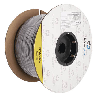 Carrete de Fibra Óptica Monomodo / Conectores SC-SC Duplex / Refuerzo Kevlar / 150 m (492.13 pies) / Instalación Subterránea por Tubería EF-150-SC LINKEDPRO BY EPCOM
