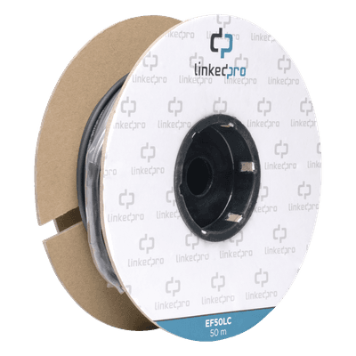 Carrete de Fibra Óptica / Monomodo 9/125 / LC-LC Dúplex / 50 m (164.04 pies) / Tight Buffer / Kevlar / Subterráneo por Tubería EF-50-LC LINKEDPRO BY EPCOM