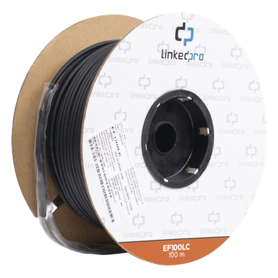 Carrete de Fibra Óptica / Monomodo 9/125 / LC-LC Dúplex / 100 m (328.08 ft) / Kevlar / Subterráneo EF-100-LC LINKEDPRO BY EPCOM