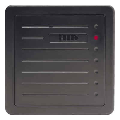 Lector de Proximidad de Mediano Alcance / Wiegand / 12 VCC / -30 a 65 °C / IP para Exterior / 5 x 5 x 1 pulg 5355AGN00 HID