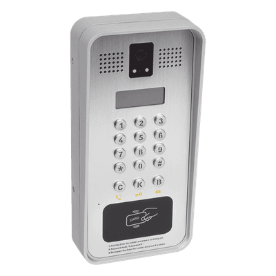 Video portero IP/SIP Con Cámara y pantalla LCD, 2 Relevadores Integrados (entrada y salida), Onvif y lector de tarjetas RFID, puerto WIEGAND (entrada). I33V FANVIL