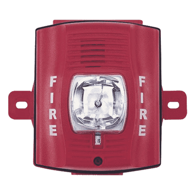 Sirena Estrobo Para Exterior De Dos Hilos Color Rojo Montaje Pared P2RH-K SYSTEM SENSOR
