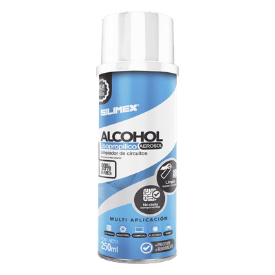 Limpiador en Aerosol / Alcohol Isopropílico / 250 ml / Sin Agitación / Evaporación Rápida / Antipolvo ALCOHOLS SILIMEX