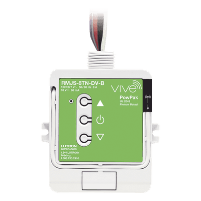 Módulo de Atenuación Inalámbrico / Control 0-10 V / 60 mA / Interruptor 8 A / 120/277 V / Alcance 9 m (29.5 ft) / Clear Connect RF RMJS8TNDVB LUTRON ELECTRONICS