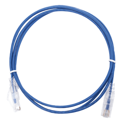 Cable de Parcheo Slim UTP Cat6 / 28 AWG / 1.5 m (4.92 ft) / Azul / 1 Gbps