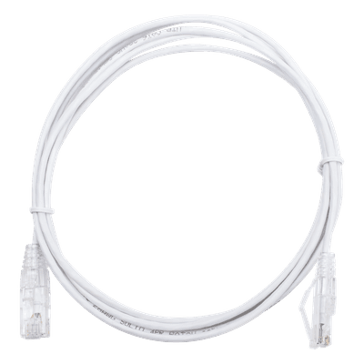 Cable de Parcheo Slim UTP / Cat6 / 2 m (6.56 ft) / 28 AWG / Blanco / 10 Gbps LP-UT6-200-WH28 LINKEDPRO BY EPCOM