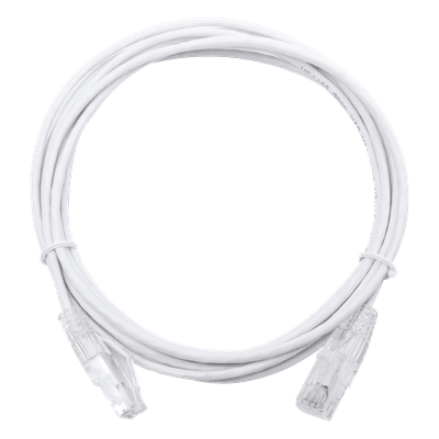 Cable de Parcheo Slim UTP Cat6 / 3 m (9.84 pies) / 28 AWG / Blanco / Sin Blindaje / 1 Gbps+ LP-UT6-300-WH28 LINKEDPRO BY EPCOM