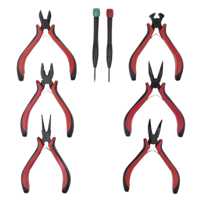 Juego de Herramientas de Precisión / 6 Pinzas de 4.5" / 2 Desarmadores Joyero / Mango Ergonómico / Diseño Compacto EPNTK8 EPCOM POWERLINE