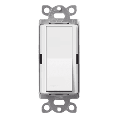 Interruptor de Pared Unipolar / 15 A / 120/277 V / Accionamiento Paleta / Acabado Snow Satinado