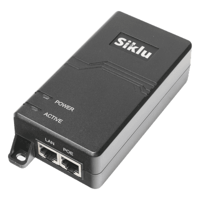 Inyector PoE Pasivo, 1 Gbps, 60 W, 55 Vcc, 100-240 Vca, Cable CA AX-IN-60W-AC-POE-US Siklu