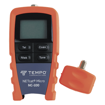 Probador de Cable / UTP STP Coaxial / Detección de Fallas / Control Remoto / Tono Digital / TIA/EIA LAN NC-100 TEMPO