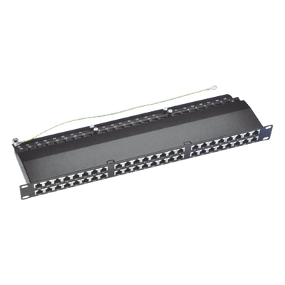 Panel de Parcheo Precargado / 48 Puertos / Cat6A Blindado / 1U Rack / T568A-B LPPPCS6A48P LINKEDPRO BY EPCOM