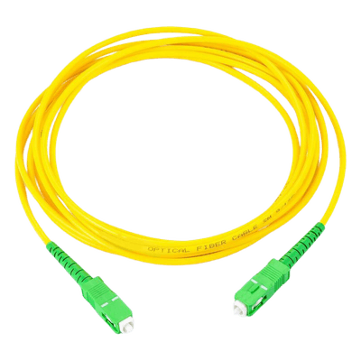 Jumper de Fibra Óptica / Monomodo SC/APC-SC/APC Simplex / 1 m (3.28 ft) / Forro PVC / 2 mm LP-FO-SCA-SCA-01 LINKEDPRO BY EPCOM