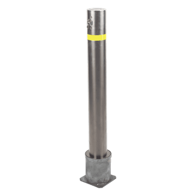 Bolardo Desmontable / Acero Inoxidable SS304 / 900 mm (2.95 ft) Altura / 114 mm Diámetro / 3 mm Espesor / Punta Plana XB-900-FL ACCESSPRO