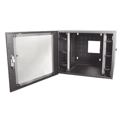 Gabinete de Pared Estándar de 19in, Abatible, de 12 UR, 762 mm de Profundidad, Color Negro WC3-P101-12 SIEMON