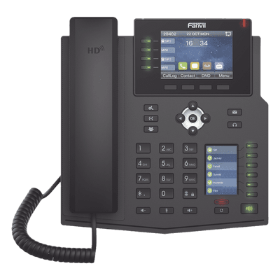 Teléfono IP Empresarial / 16 Líneas SIP / Pantalla LCD 3.5 X5U FANVIL