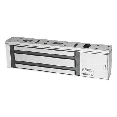 Chapa Magnética / 1200 lbs Fuerza de Retención / Voltaje Dual 12/24 V DC / Montaje Sin Herramientas / UL 10C, UL 294, ULC-S104 AC1200S ALARM CONTROLS-ASSA ABLOY