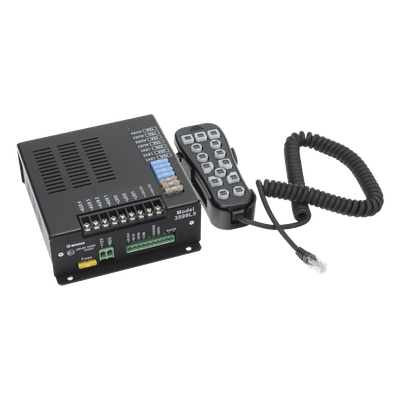 Sistema de Sirena Vehicular / 200W / Controlador Unimando 14 Botones / 7 Salidas Auxiliares / Micrófono PA / Certificación SAE J1849