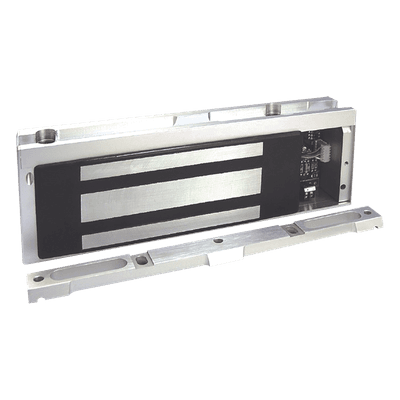 Chapa Magnética Electromagnética / 1200 lbs (544 kg) / Doble Voltaje 12/24 VDC / Detección de Puerta Abierta / UL Listado / PoE-Friendly