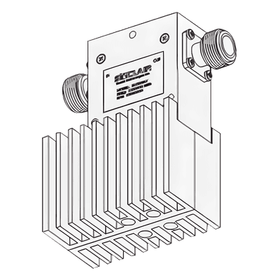 Aislador de Etapa Sencilla / 380-415 MHz / 35 MHz BW / 125W Entrada / 60W Reflejada / N Hembras / 38x64x88 mm I3113W-2 SINCLAIR